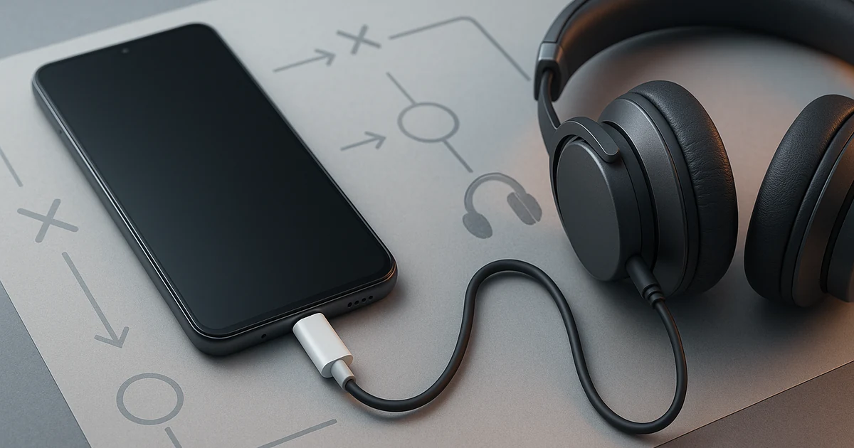 og:image de auriculares-faciles-de-mover-desde-movil-usb-c dibujada por openai